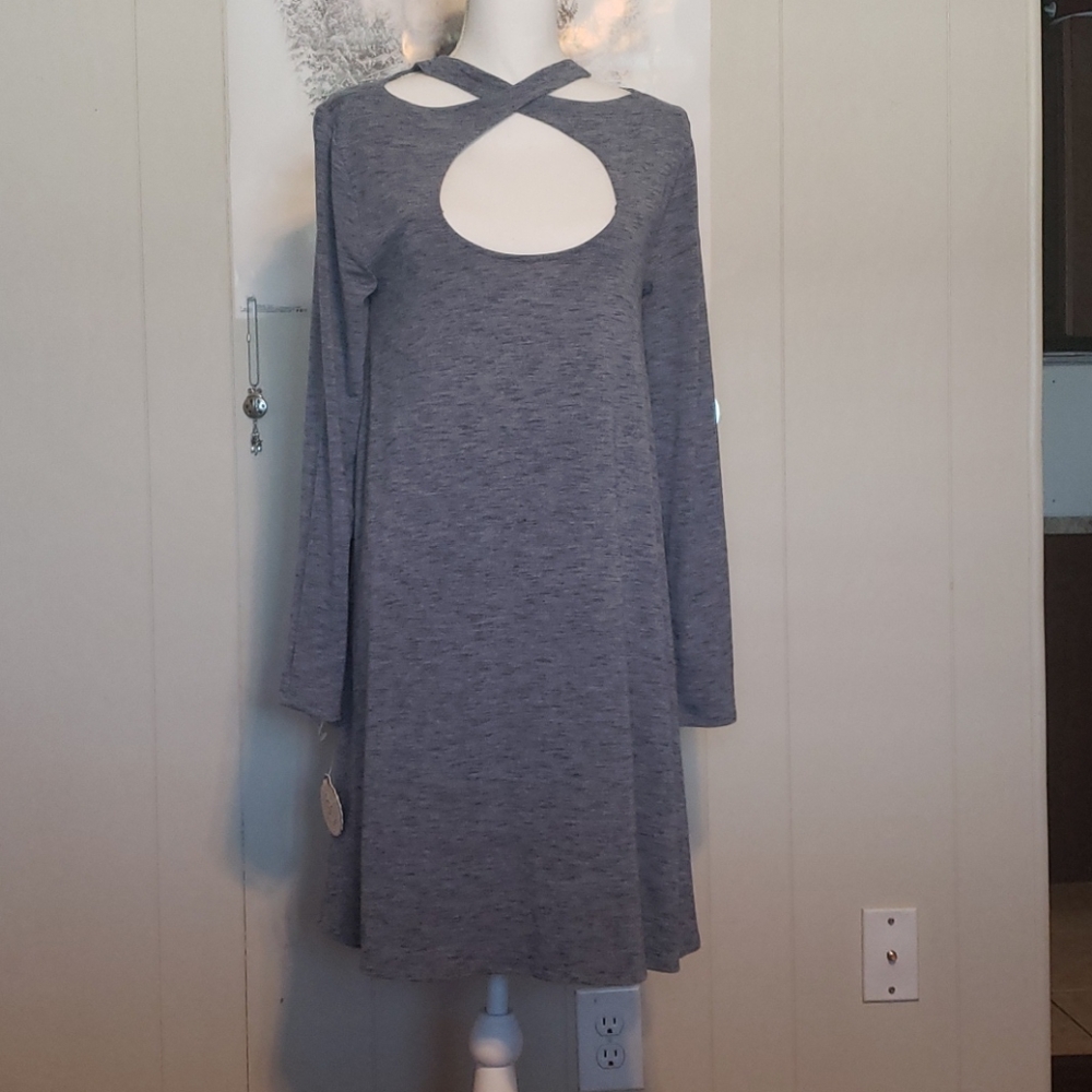 Keyhole Back Swing Dress